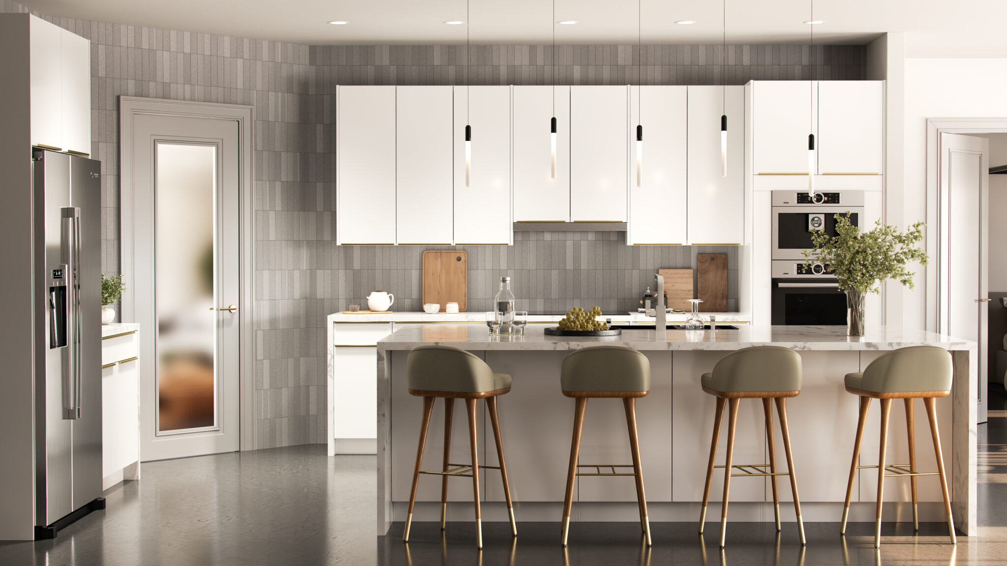 Glacial White Euro Cabinets 2